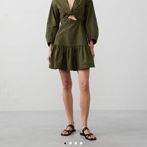 Banana Republic Factory Khaki Long Sleeve Dress